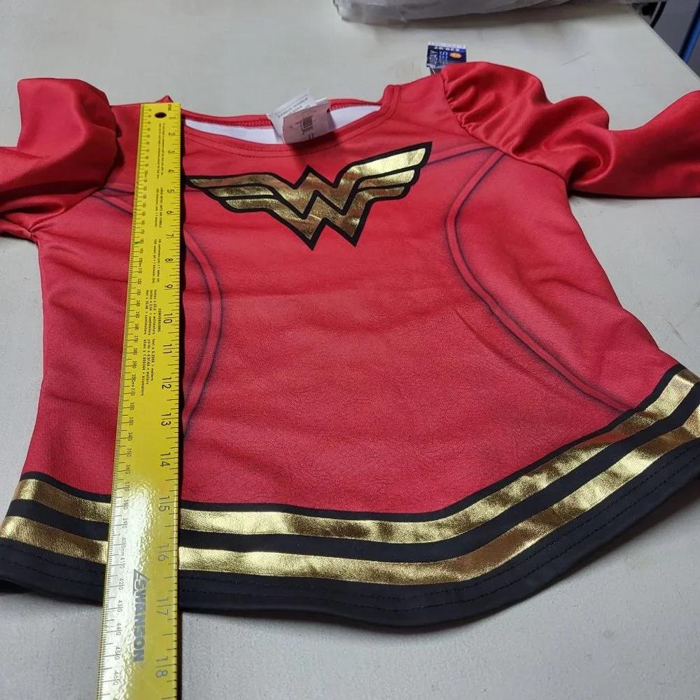 New DC‎ Wonder Woman Girl’s Costume Size Large 10-12 Rubies Dress Up Outfit